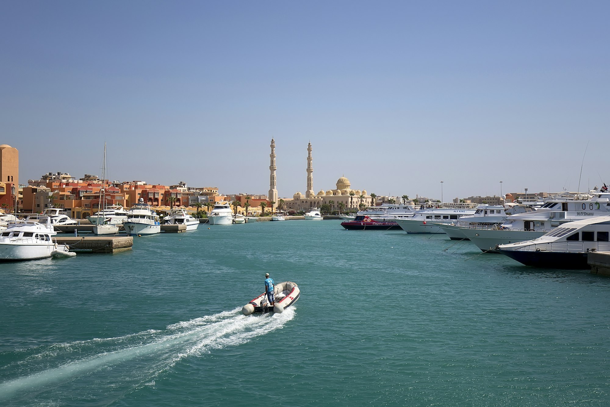 Entrance to the port of Hurghada